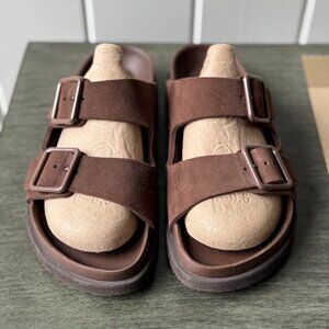 Suede 1774 Arizona French Piping Birkenstocks , Size 39